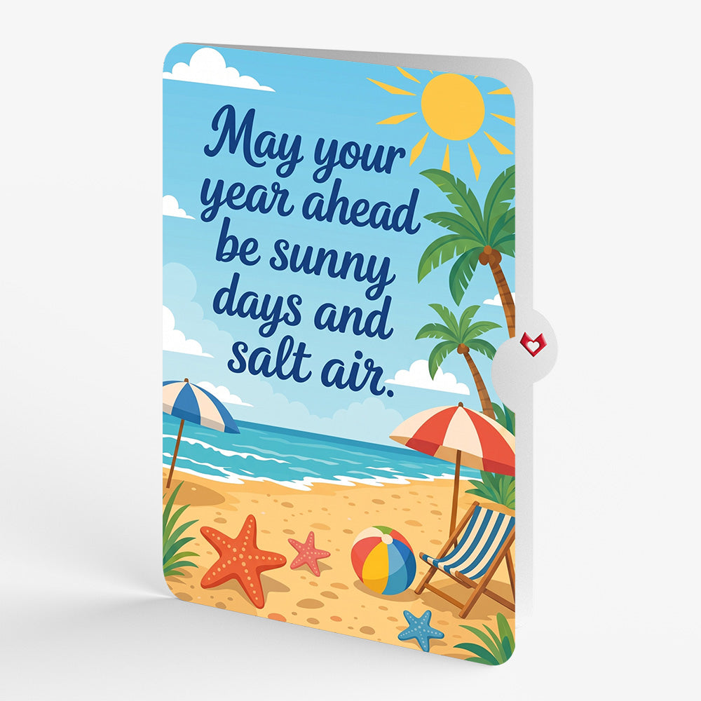 Sandy Shores Birthday Pop-Up Card and Sunny Days Sentiment Set