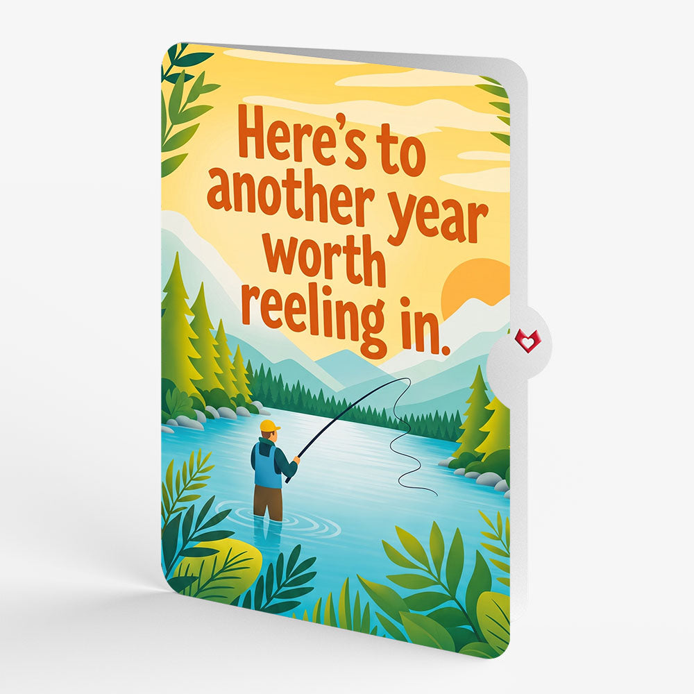 Gone Fishing Birthday Pop-Up Card and Reeling It In Sentiment Set