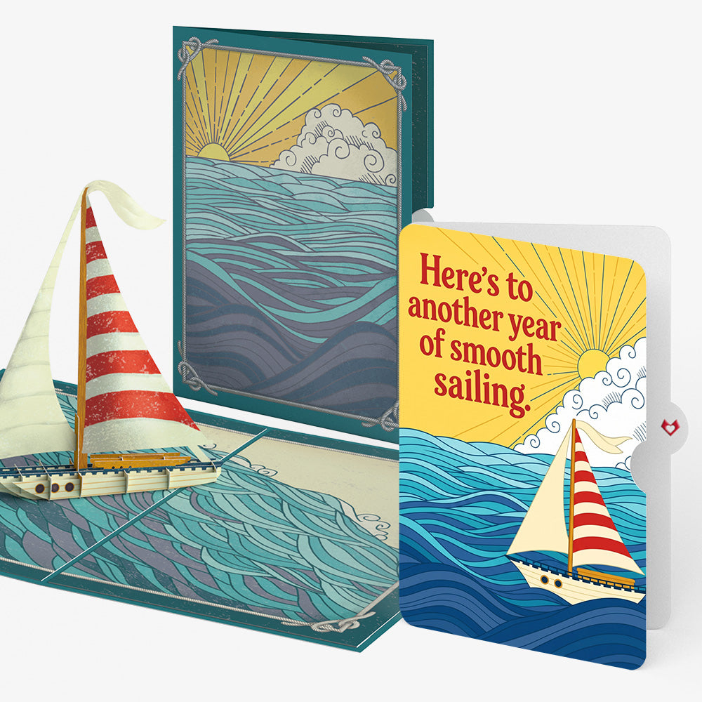 Sailboat on the Horizon Birthday Pop-Up Card and Smooth Sailing Sentiment Set