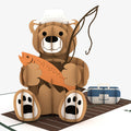 Fishing Bear Birthday Pop-Up Card and Calm Waters Sentiment Set
