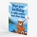 Fishing Bear Birthday Pop-Up Card and Calm Waters Sentiment Set