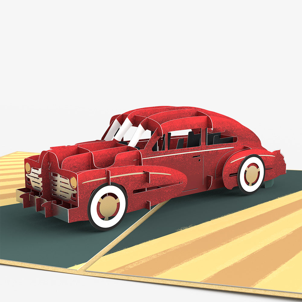 Iconic Classic Car Birthday Pop-Up Card and Somewhere New Sentiment Set