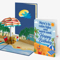 Sandy Shores Birthday Pop-Up Card and Calm Tides Sentiment Set