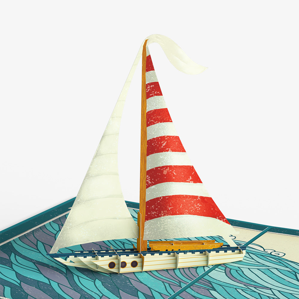 Sailboat on the Horizon Birthday Pop-Up Card and Fair Winds Sentiment Set