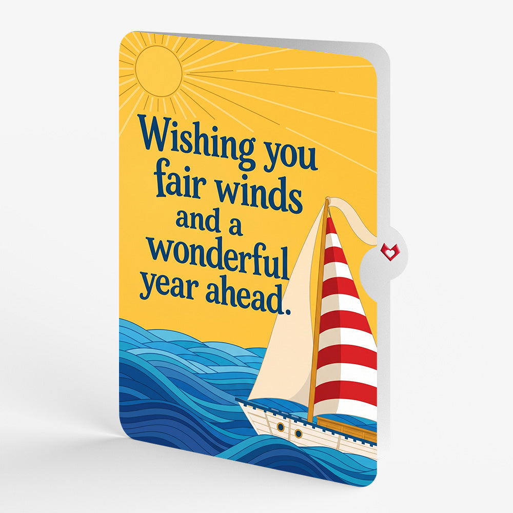 Sailboat on the Horizon Birthday Pop-Up Card and Fair Winds Sentiment Set