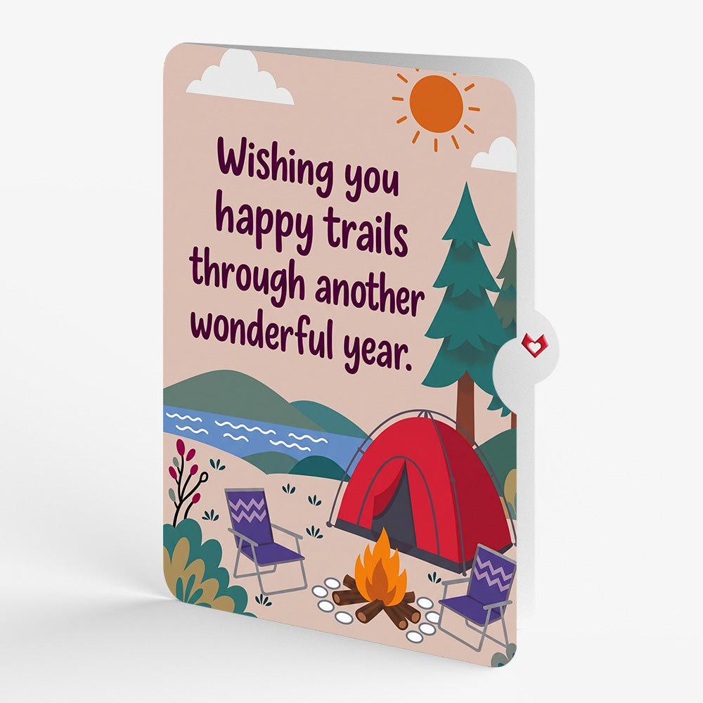 Happy Trails Camping Trip Birthday Pop-Up Card and Sentiment Set