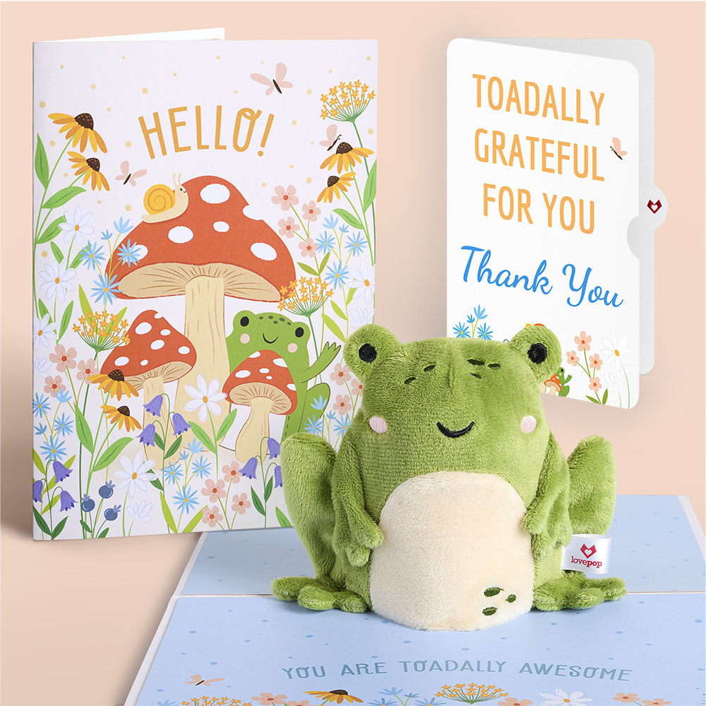 'Toadally Awesome' Thank You Plushpop Card and Toadally Grateful Sentiment Set