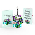 Warmth in Every Chapter Thank You Suncatcher Card and Sentiment Set