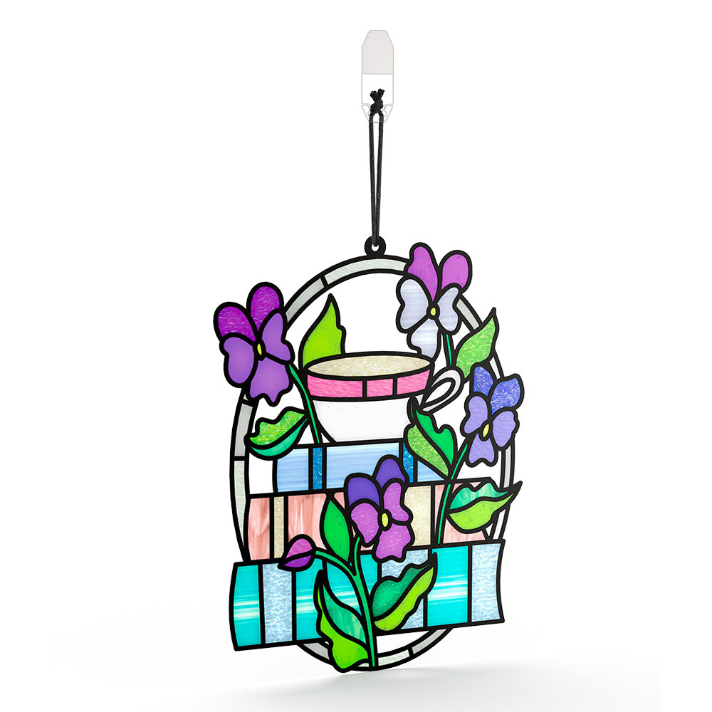 Warmth in Every Chapter Thank You Suncatcher Card and Sentiment Set