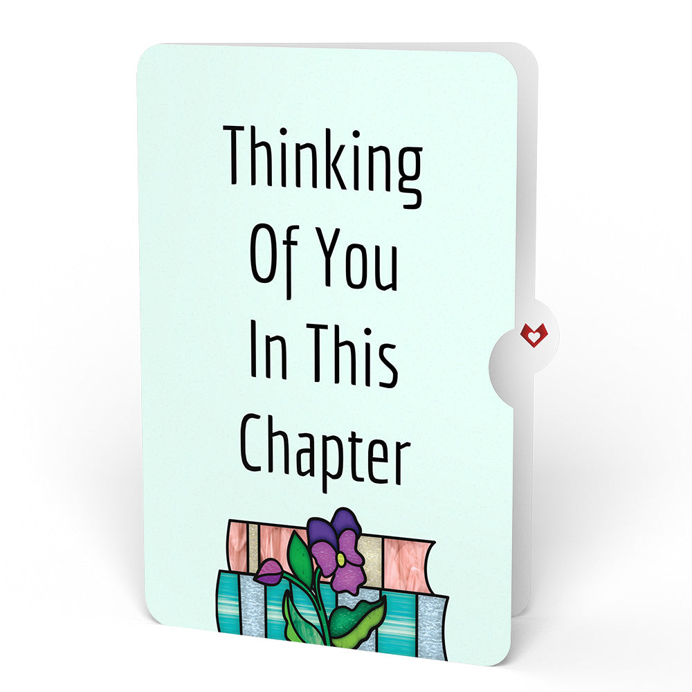 Warmth in Every Chapter Thinking of You Suncatcher Card and Sentiment Set