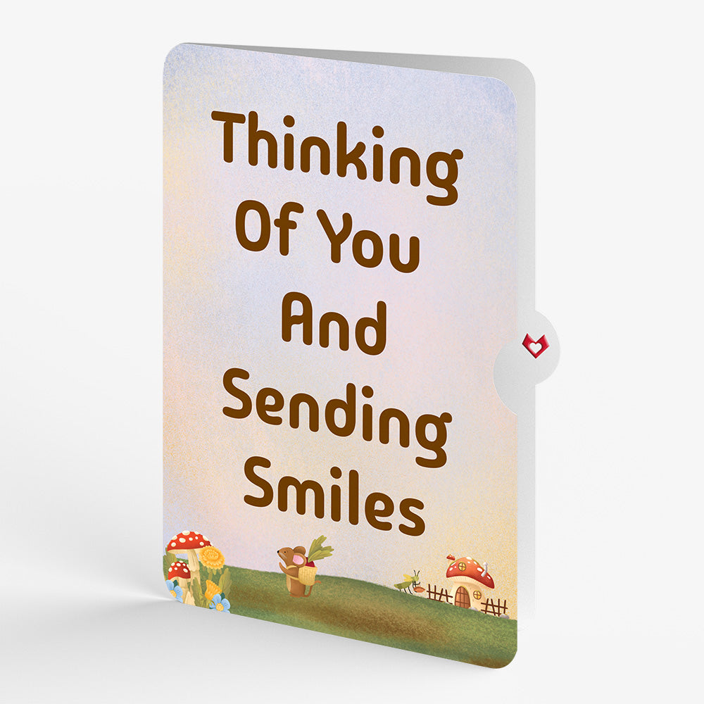 Woodland Critter Village Thinking of You Pop-Up Card and Sentiment Set
