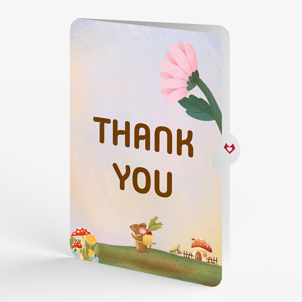 Woodland Critter Village Thank You Pop-Up Card and Sentiment Set