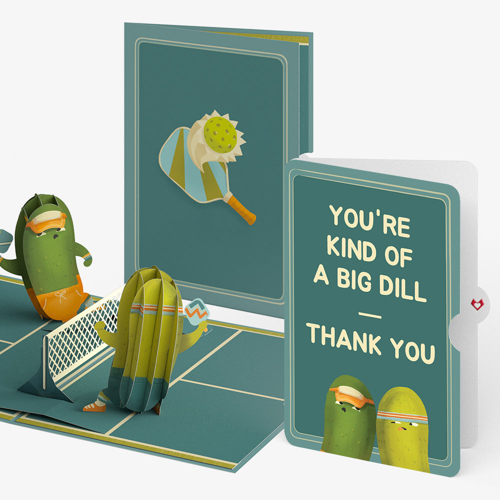 Playful Pickleball Thank You Pop-Up Card and Sentiment Set
