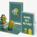 Playful Pickleball Retirement Pop-Up Card and Sentiment Set