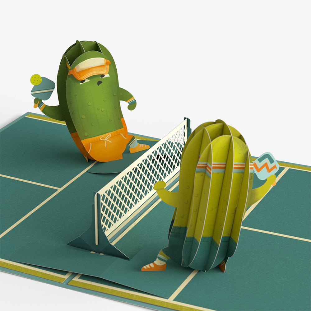 Playful Pickleball Retirement Pop-Up Card and Sentiment Set