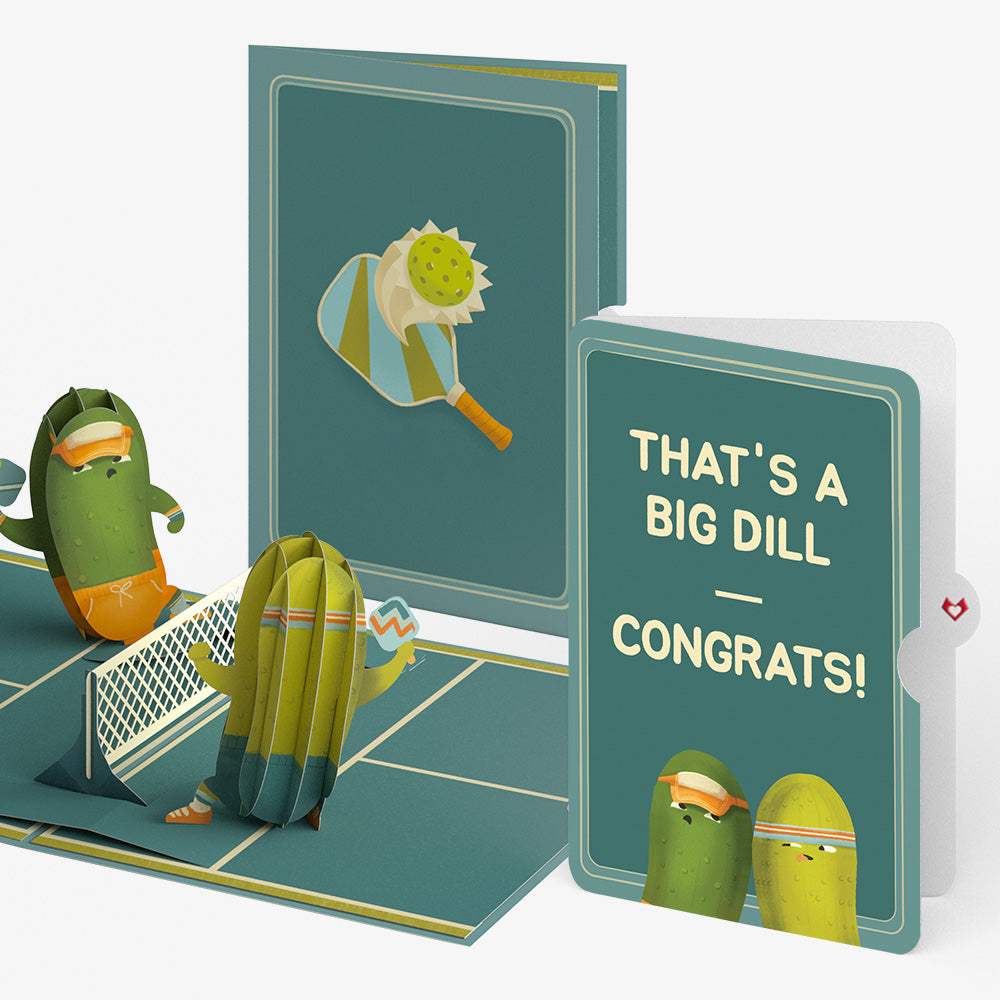 Playful Pickleball Congratulations Pop-Up Card and Sentiment Set