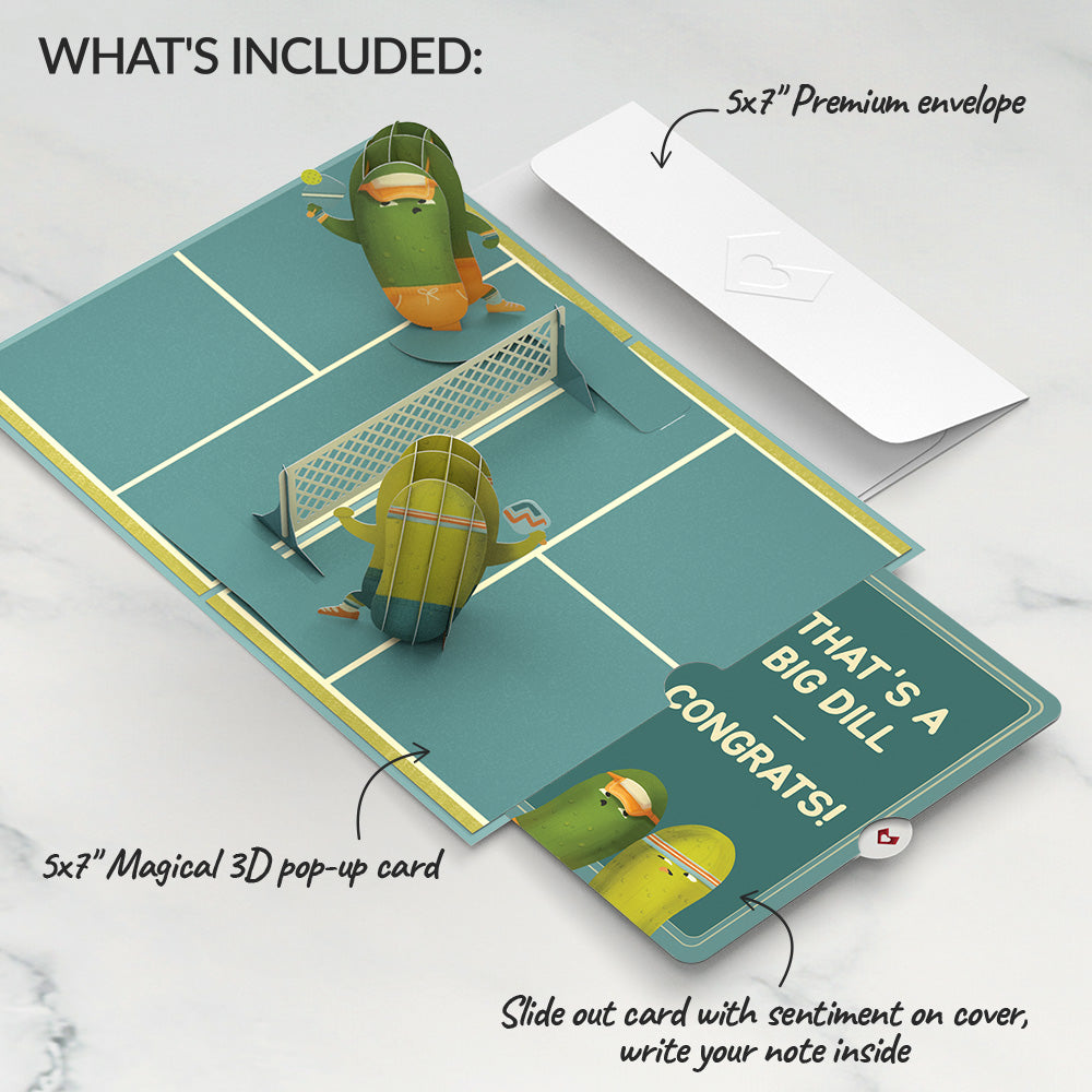 Playful Pickleball Congratulations Pop-Up Card and Sentiment Set