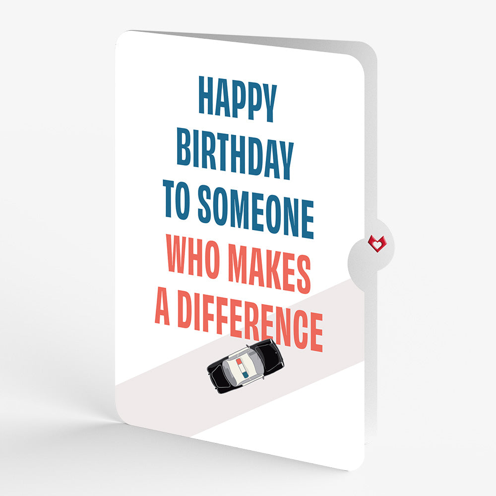 Police Car Birthday Pop-Up Card and Sentiment Set