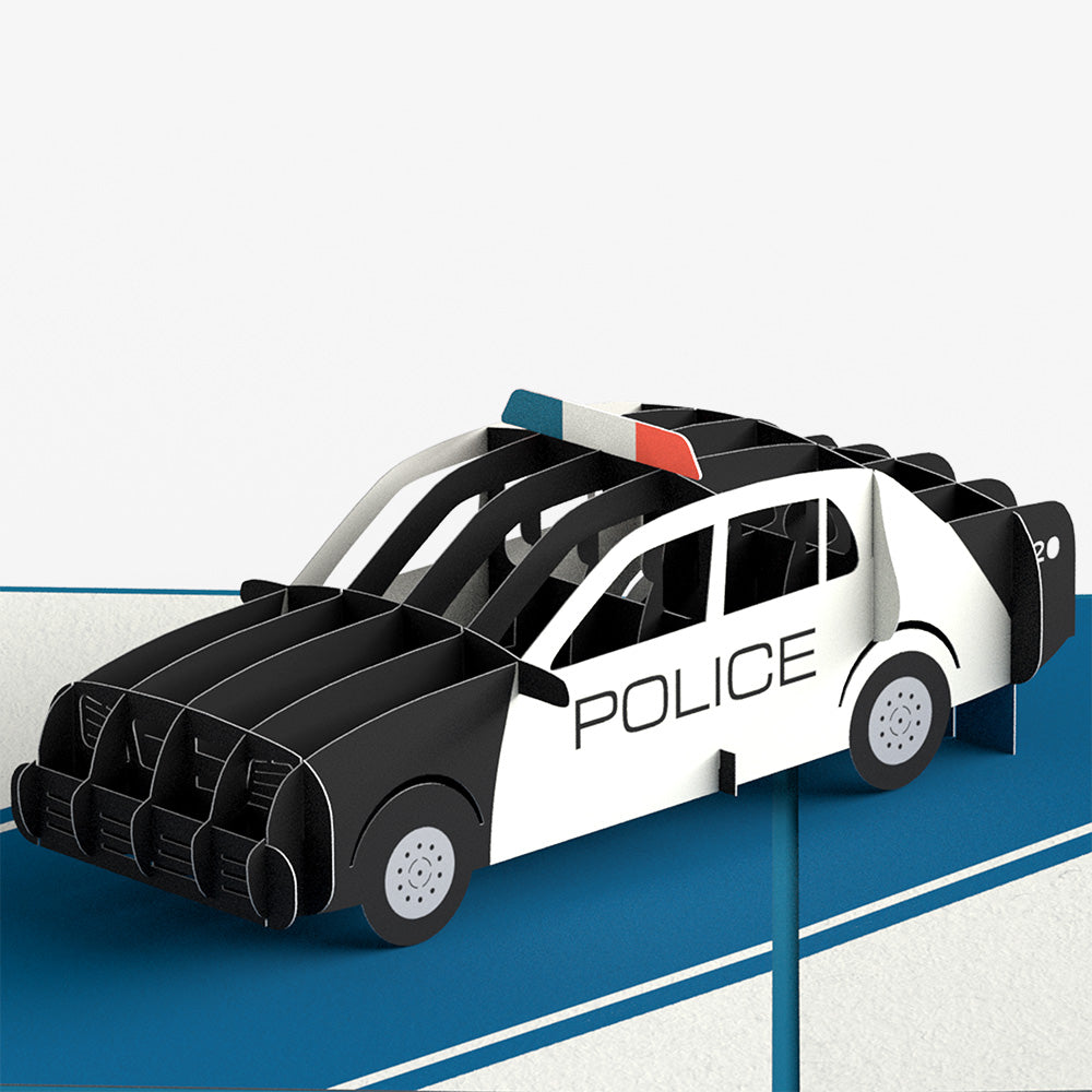 Police Car Thank You Pop-Up Card and Sentiment Set