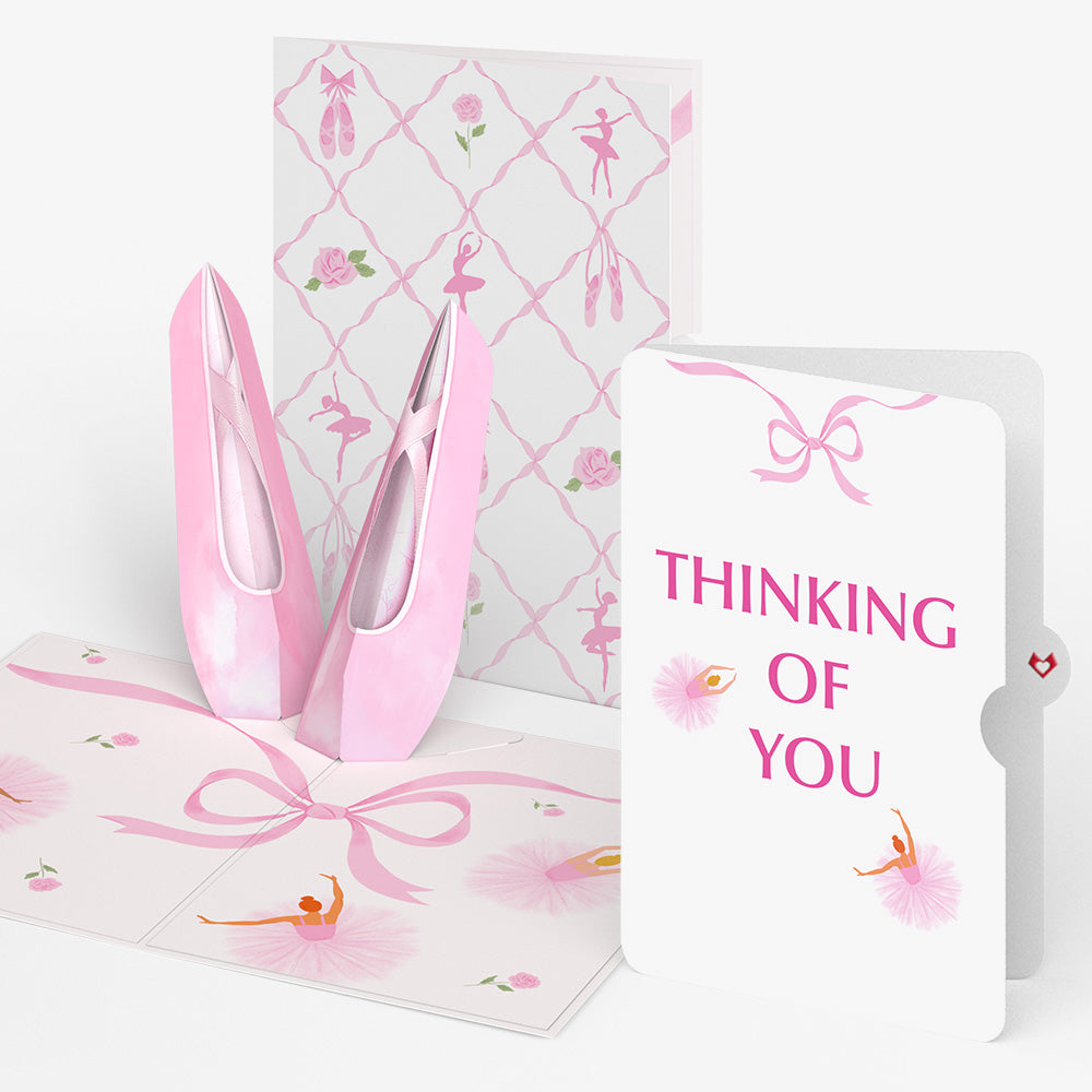 Ballet Slippers Thinking of You Pop-Up Card and Sentiment Set