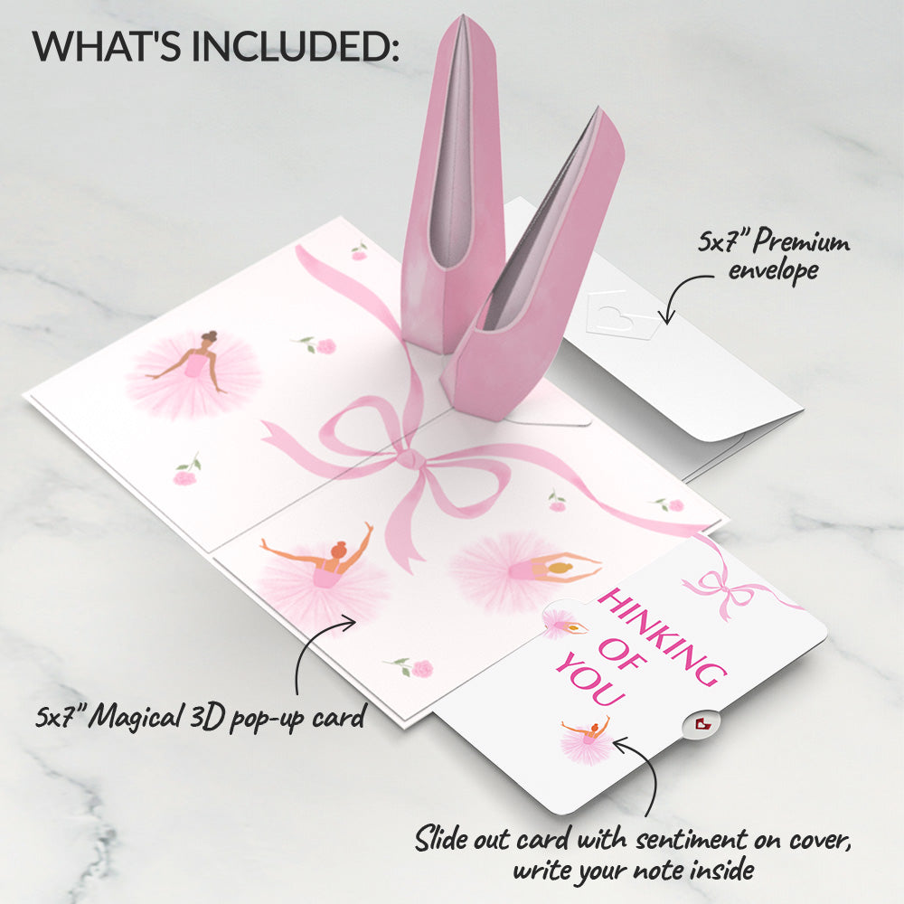 Ballet Slippers Thinking of You Pop-Up Card and Sentiment Set