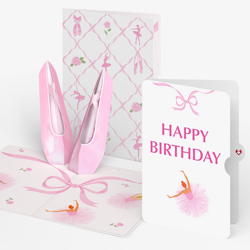 Ballet Slippers Birthday Pop-Up Card and Sentiment Set