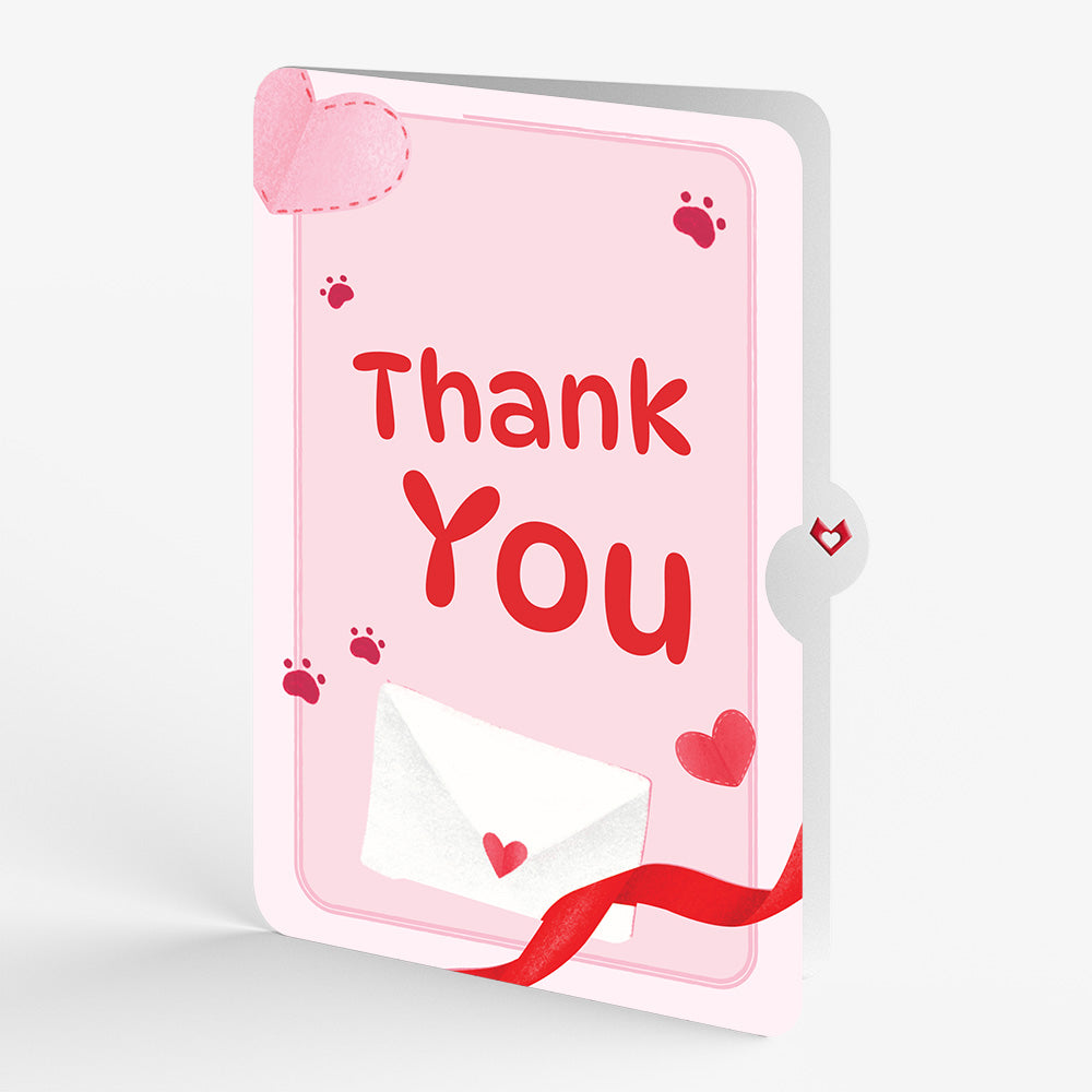Crafty Love Cat Thank You Pop-Up Card and Sentiment Set