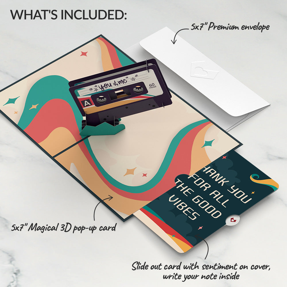 The Perfect Mixtape Thank You Pop-Up Card and Sentiment Set