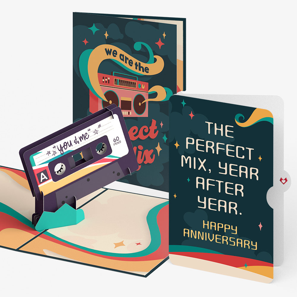 The Perfect Mixtape Anniversary Pop-Up Card and Sentiment Set