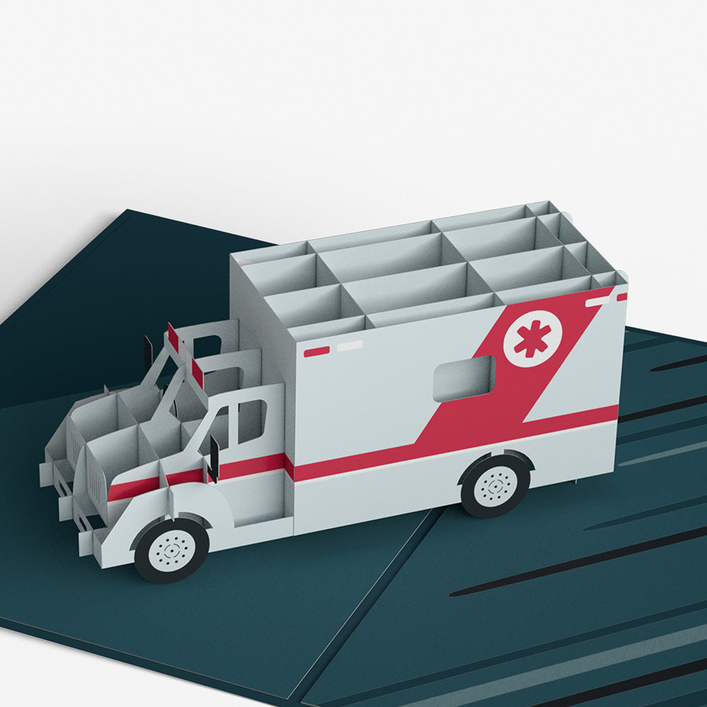 Ambulance Thank You Pop-Up Card and Sentiment Set