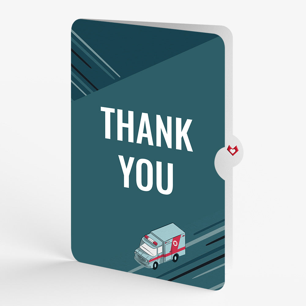 Ambulance Thank You Pop-Up Card and Sentiment Set