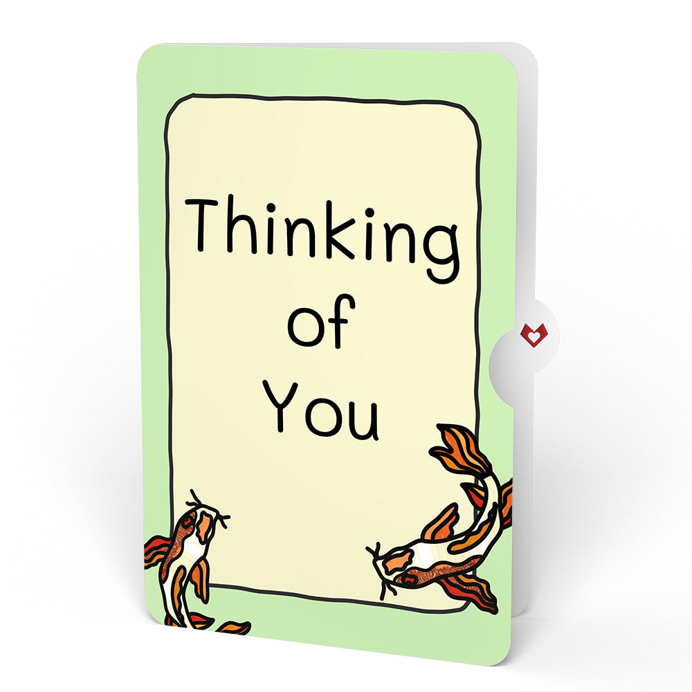 Quiet Moment Koi Pond Thinking of You Suncatcher Card and Sentiment Set