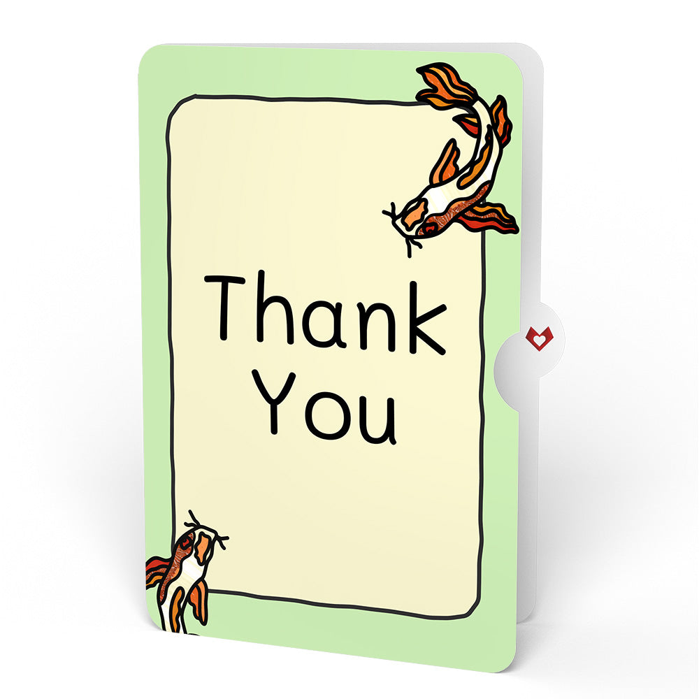 Quiet Moment Koi Pond Thank You Suncatcher Card and Sentiment Set