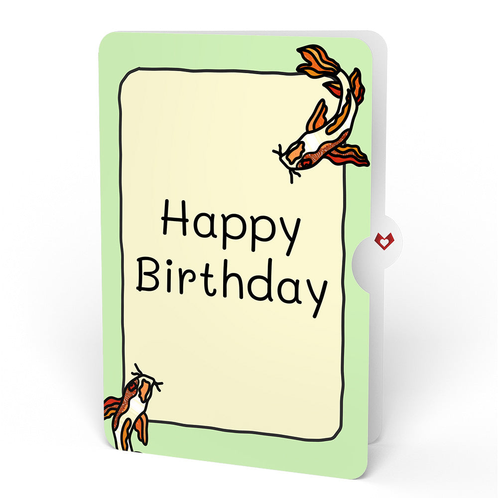 Quiet Moment Koi Pond Birthday Suncatcher Card and Sentiment Set