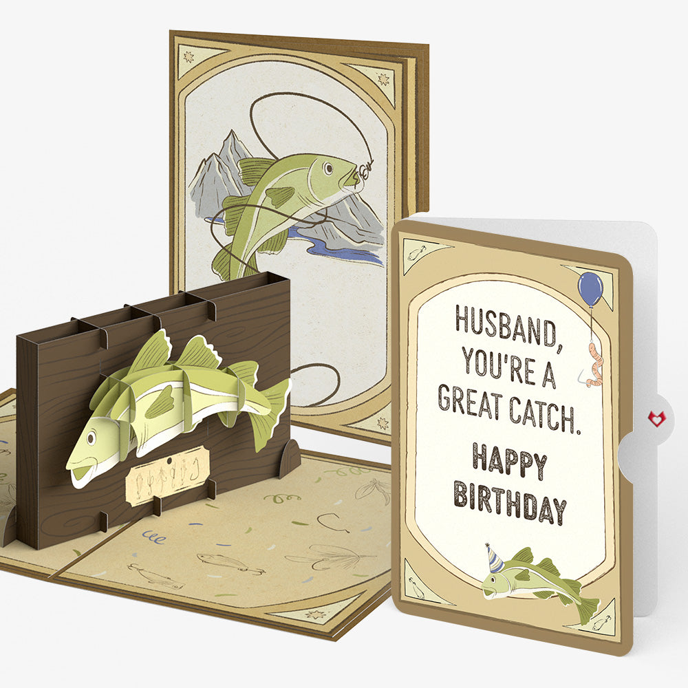 Cod Plaque Birthday Pop-Up Card and Sentiment Set for Husband
