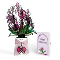 Orchid Gleam Anniversary Suncatcher Bouquet and Sentiment Set