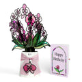 Orchid Gleam Birthday Suncatcher Bouquet and Sentiment Set