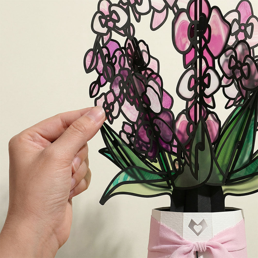 Orchid Gleam Thank You Suncatcher Bouquet and Sentiment Set
