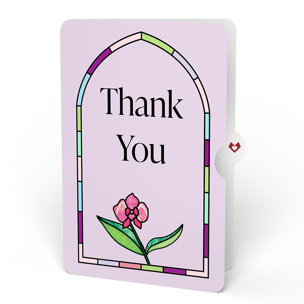 Orchid Gleam Thank You Suncatcher Bouquet and Sentiment Set