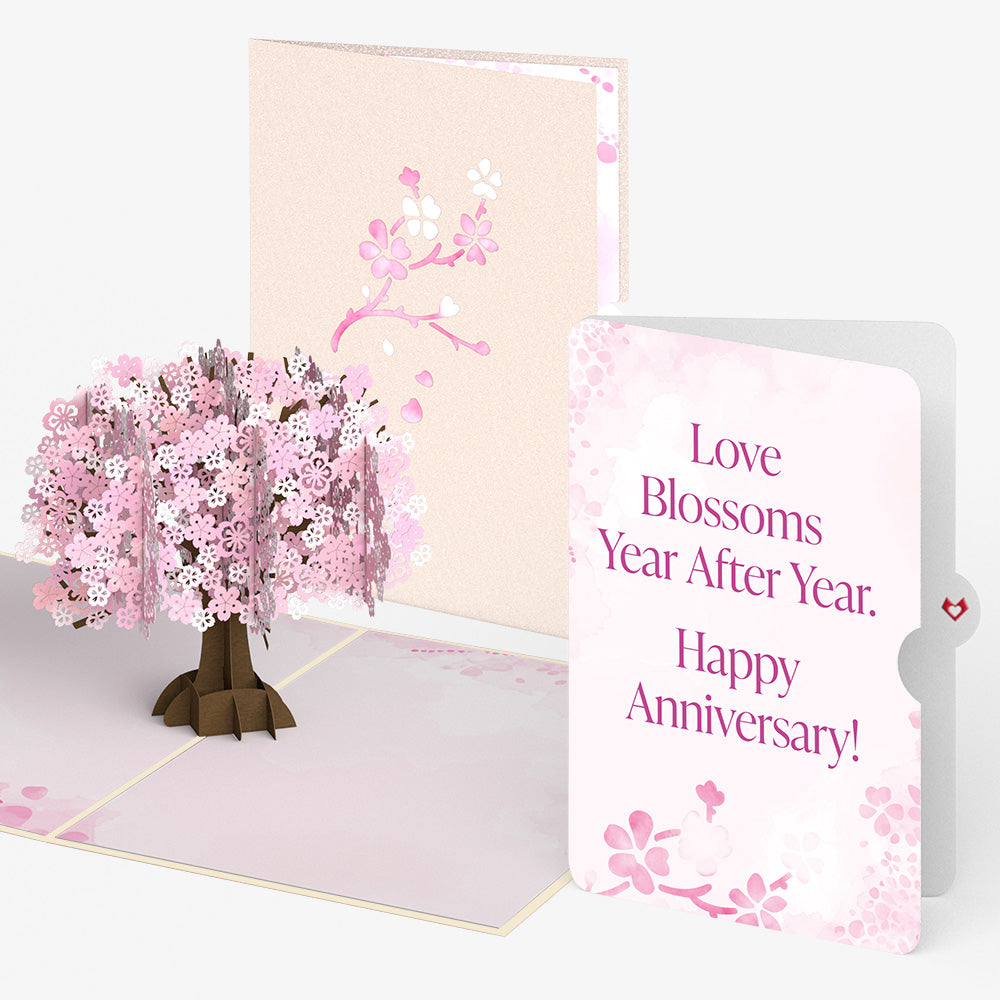 Cherry Blossom Anniversary Pop-Up Card and Sentiment Set