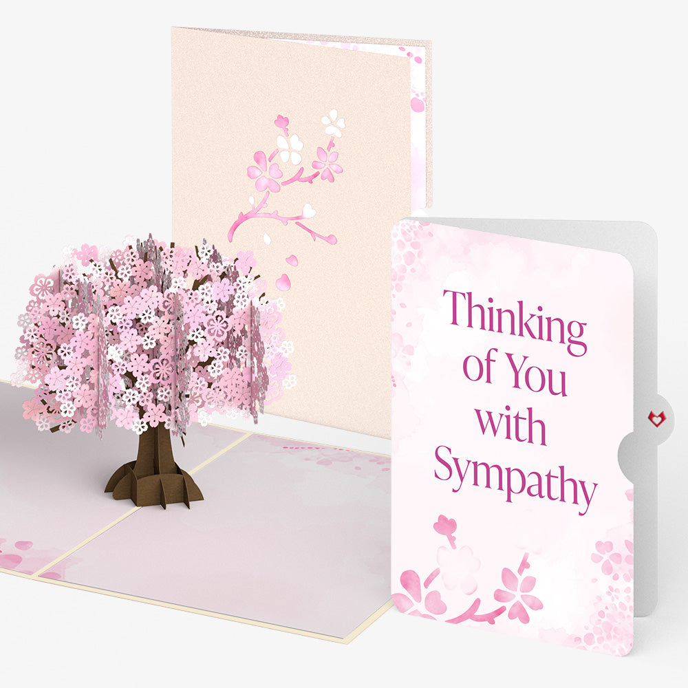 Cherry Blossom Sympathy Pop-Up Card and Sentiment Set