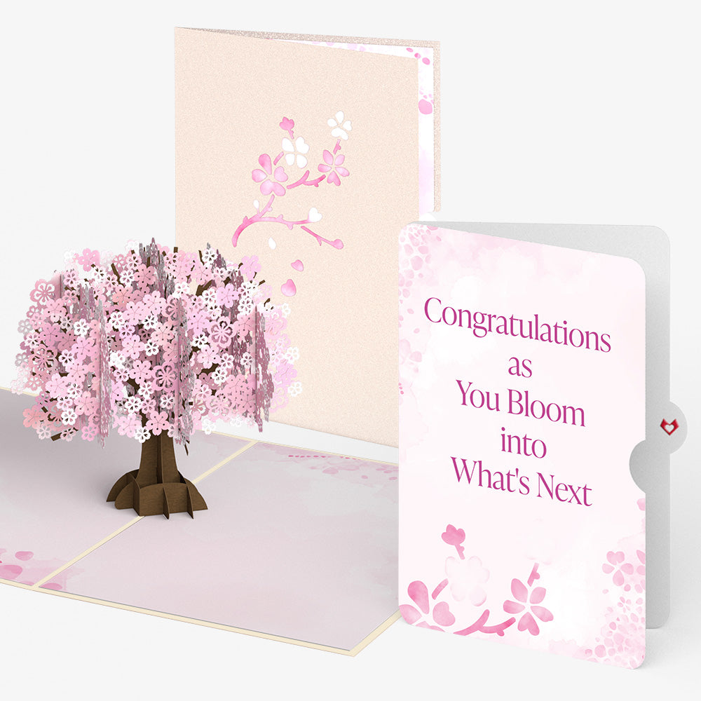 Cherry Blossom Congratulations Pop-Up Card and Sentiment Set