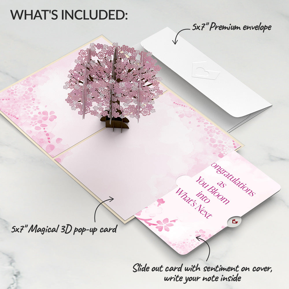 Cherry Blossom Congratulations Pop-Up Card and Sentiment Set