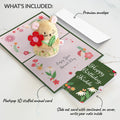 'Happiest Birthday Wishes' Floral Field Mouse Plushpop Card and Sentiment Set for Kid