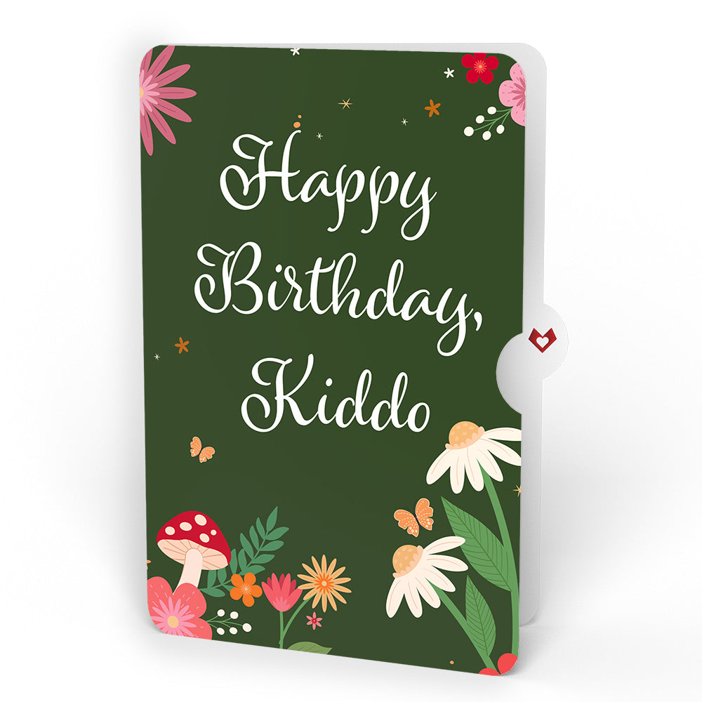 'Happiest Birthday Wishes' Floral Field Mouse Plushpop Card and Sentiment Set for Kid