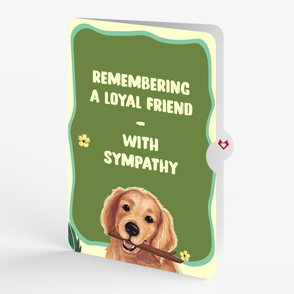 Playful Golden Retriever Sympathy Pop-Up Card and Sentiment Set