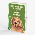 Playful Golden Retriever Birthday Pop-Up Card and Sentiment Set