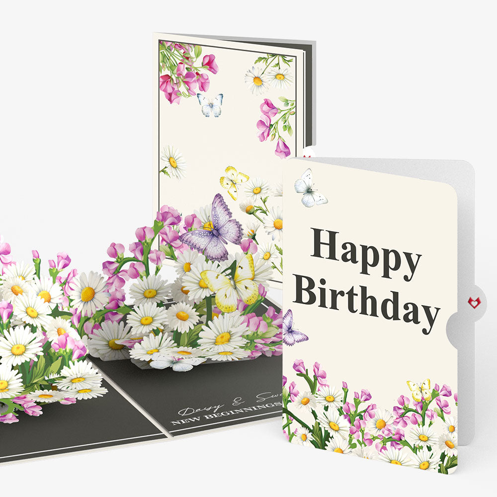 Born to Bloom: April Birth Month Flowers Birthday Pop-Up Card and Sentiment Set