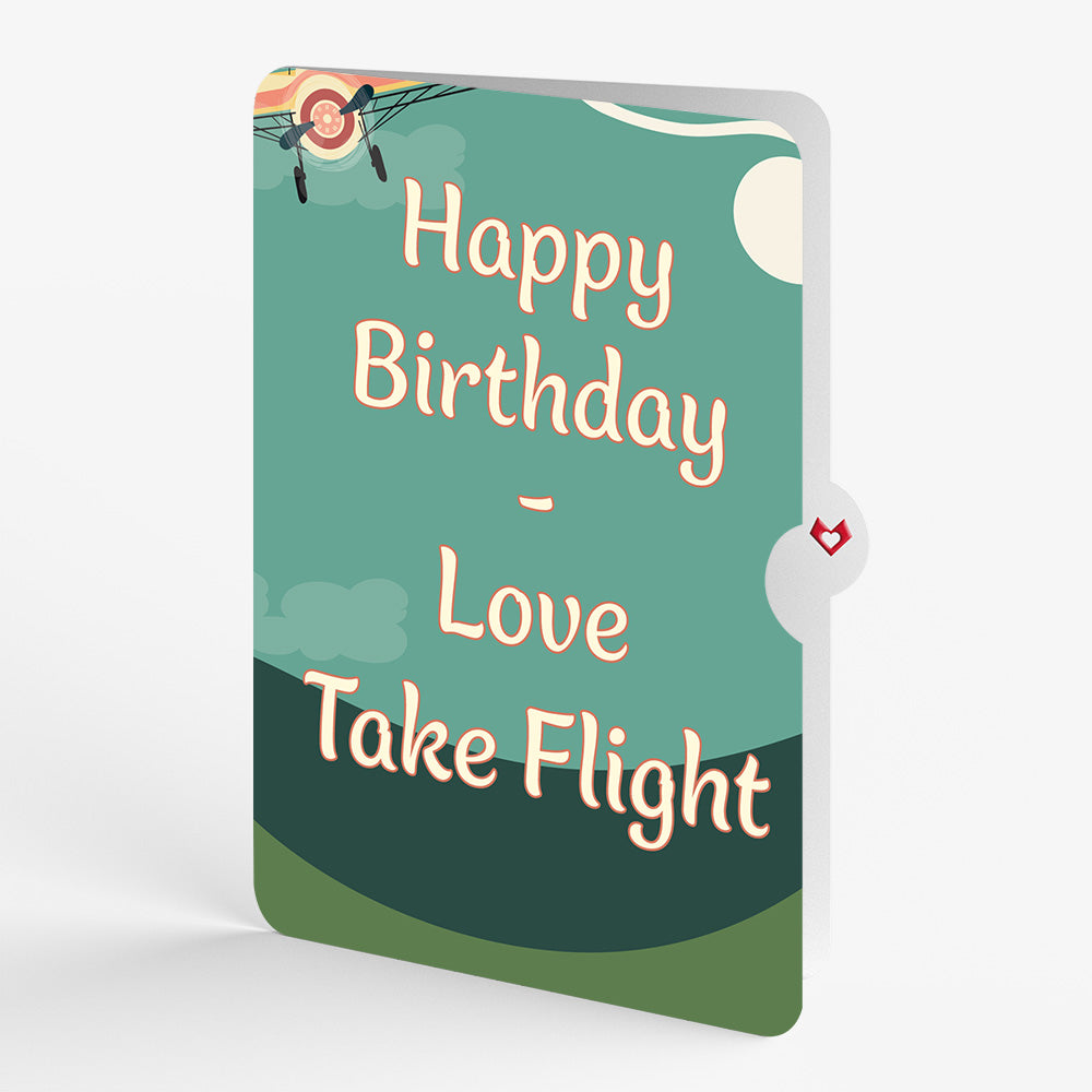 Vintage Plane Birthday Pop-Up Card and Love Flight Sentiment Set