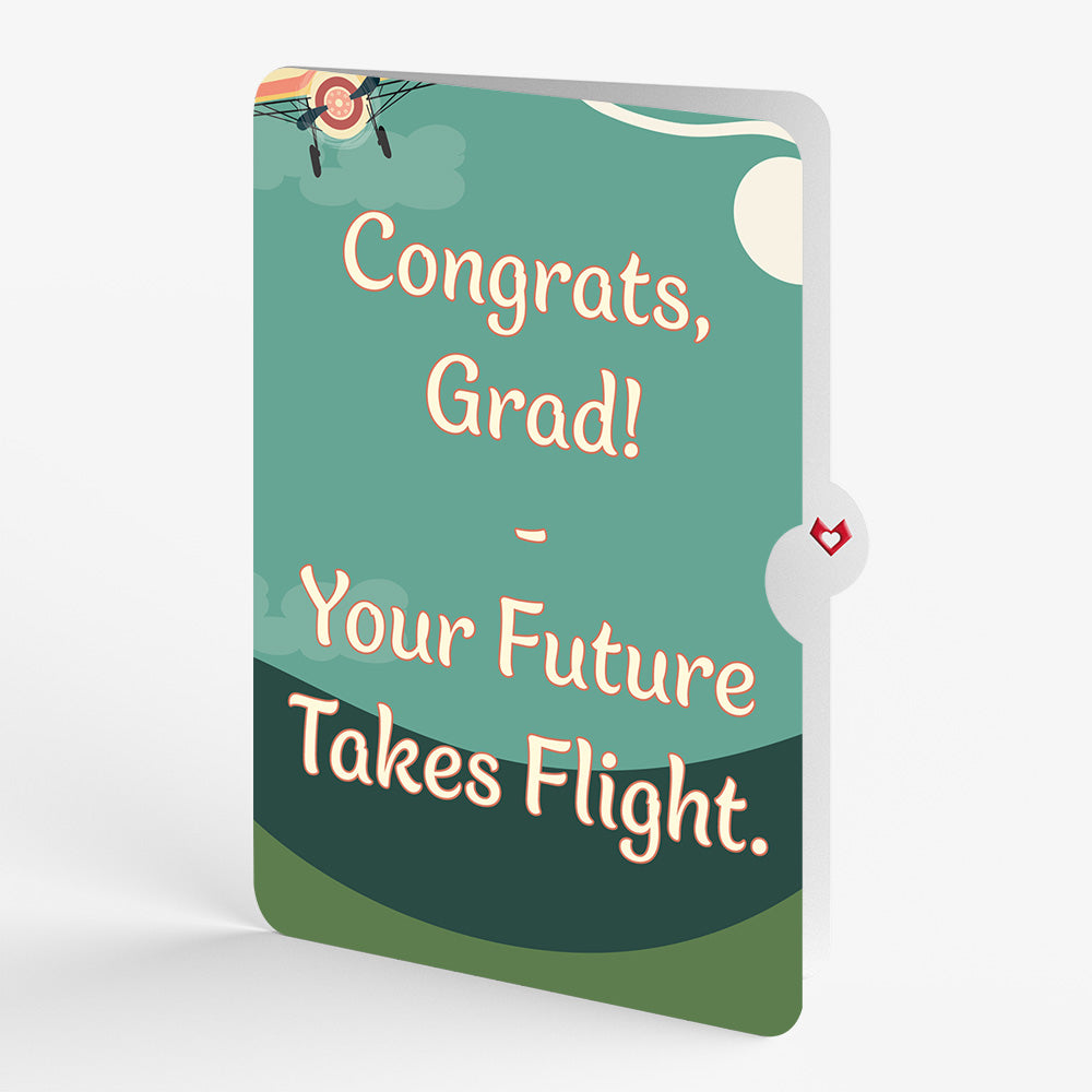 Vintage Plane Graduations Pop-Up Card and Sentiment Set